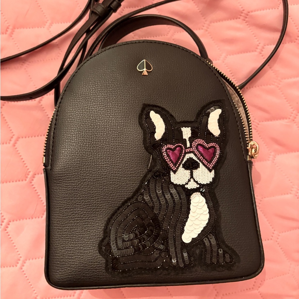Kate Spade Black Mini Bag with Dog Design